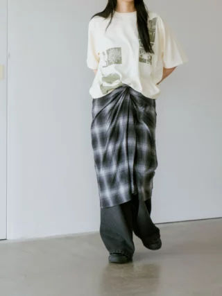 PS24-SK01_cotton nylon dump military skirt | st company online